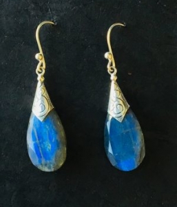 Sterling Silver & Faceted Smoky Quartz Earrings