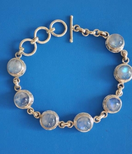 Sterling Silver with Moonstone-Bracelet