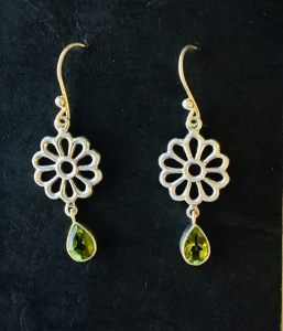 Sterling Silver & Peridot Earrings